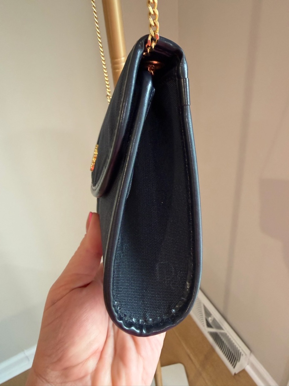 Dior Trotter Cloth Crossbody with Gold Chain - Picture 5 of 10